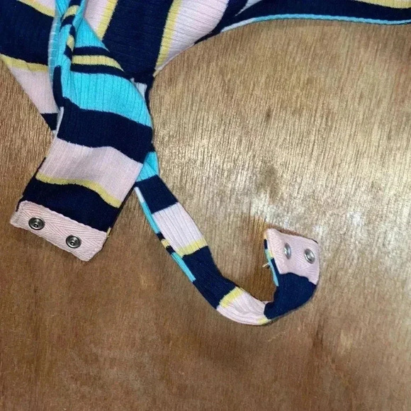 AFRM X NORDSTROM Multi blush/noir STR womens size small Body suit NWT - Picture 3 of 7